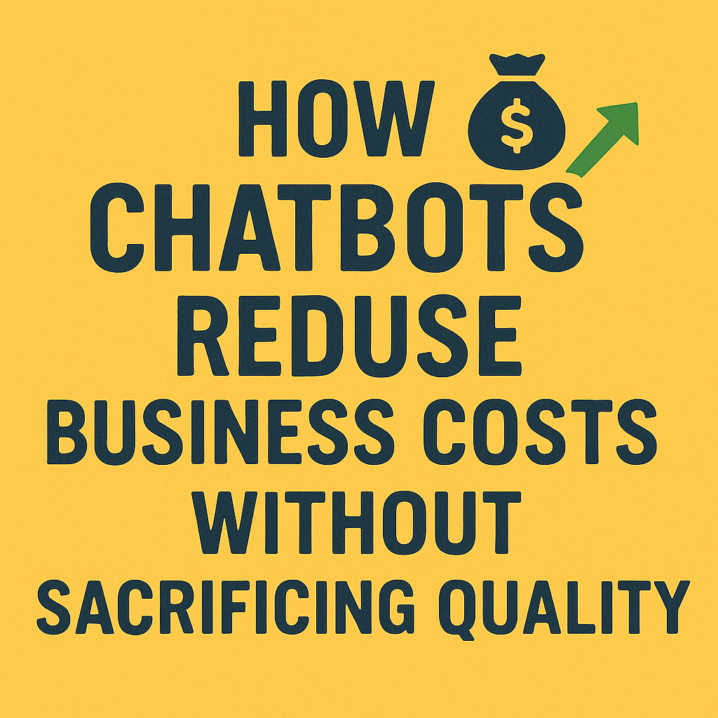 How Chatbots Reduce Business Costs Without Sacrificing Quality​